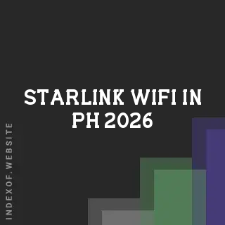 Starlink wifi in PH 2026